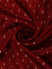 Maroon Small Butta Design katan Banarasi Saree with Embroidered Scalloped Border