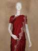 Maroon Small Butta Design katan Banarasi Saree with Embroidered Scalloped Border