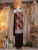 Maroon Floral Design Chiffon Palazzo Suit