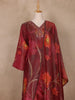 Maroon Floral Design Organza Salwar Suit - Diadem