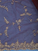 Maroon Floral Embroidered Net Saree With Matching Blouse - Diadem