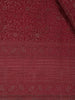 Maroon Floral Jaal Woven Pure Kanchipuram Silk Saree With Zari Border - Diadem