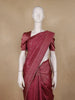 Maroon Floral Jaal Woven Pure Kanchipuram Silk Saree With Zari Border - Diadem