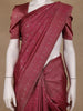 Maroon Floral Jaal Woven Pure Kanchipuram Silk Saree With Zari Border - Diadem