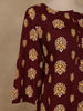 Maroon Floral Print Cotton Kurti - Diadem
