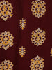 Maroon Floral Print Cotton Kurti - Diadem