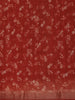 Maroon Floral Printed Banarasi Silk Saree - Diadem