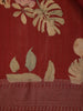 Maroon Floral Printed Banarasi Silk Saree - Diadem