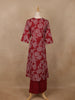 Maroon Floral Printed Cotton Salwar Suit - Diadem