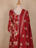Maroon Floral Printed Design Cotton Anarkali Salwar Suit