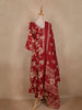 Maroon Floral Printed Design Cotton Anarkali Salwar Suit