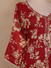 Maroon Floral Printed Design Cotton Anarkali Salwar Suit