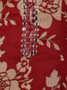 Maroon Floral Printed Design Cotton Anarkali Salwar Suit