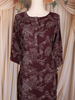 Maroon Floral Printed Design Cotton Kurti
