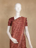 Maroon Floral Printed Design Tussar Silk Saree