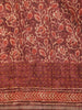 Maroon Floral Printed Design Tussar Silk Saree