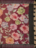 Maroon Floral Printed Kota Cotton Saree - Diadem