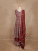Maroon Floral Sequins Embroidered Design Georgette Palazzo Suit
