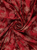 Maroon Floral Woven Banarasi Silk Saree With Scallop Border