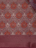 Maroon Geometric Ajrakh Print Chandheri Cotton Saree