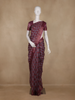 Maroon Geometric Ajrakh Print Chandheri Cotton Saree
