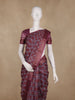 Maroon Geometric Ajrakh Print Chandheri Cotton Saree