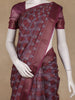 Maroon Geometric Ajrakh Print Chandheri Cotton Saree