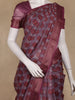 Maroon Geometric Ajrakh Print Chandheri Cotton Saree