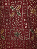 Maroon Geometric Floral Printed Rayon Kurti
