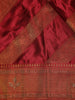 Maroon Geometric Woven Design Banarasi Silk Saree