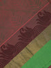 Maroon Leaf Woven Design Cotton Saree