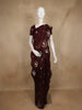 Maroon Paisley Butta Woven Design Banarasi Silk Saree