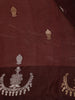 Maroon Paisley Butta Woven Design Banarasi Silk Saree