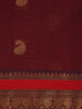 Maroon Paisley Designed Cotton Saree - Diadem
