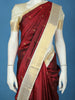Maroon Paisley Motif Woven Pure Kanchipuram Silk Saree - Diadem