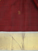 Maroon Paisley Motif Woven Pure Kanchipuram Silk Saree - Diadem