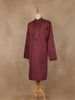Maroon Solid Design Cotton Kurta - Diadem