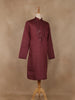 Maroon Solid Design Cotton Kurta - Diadem
