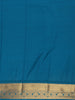 Maroon Striped Design Semi Silk Saree with Contrast Teal Blue Zari Border