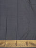 Maroon Stripes Woven Semi Silk Saree with Contrast Grey Zari Border