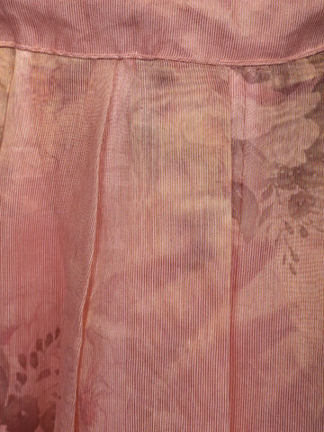 Maroon Floral Embroidered Organza Lehenga - Diadem