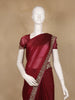 Maroon Red Sequins Embroidered Satin Saree - Diadem