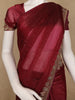 Maroon Red Sequins Embroidered Satin Saree - Diadem