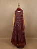 Maroon Sequins Designed Net Lehenga - Diadem