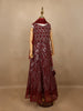 Maroon Sequins Designed Net Lehenga - Diadem