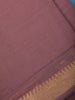 Mauve Cotton Saree with Zari Border - Diadem