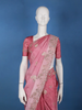 Metallic Rose Floral Zari Sequin Embellishment Organza Saree - Diadem