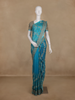 Teal Blue Paisley Design Semi Tussar Saree