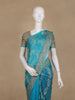 Teal Blue Paisley Design Semi Tussar Saree