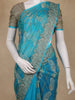 Teal Blue Paisley Design Semi Tussar Saree
